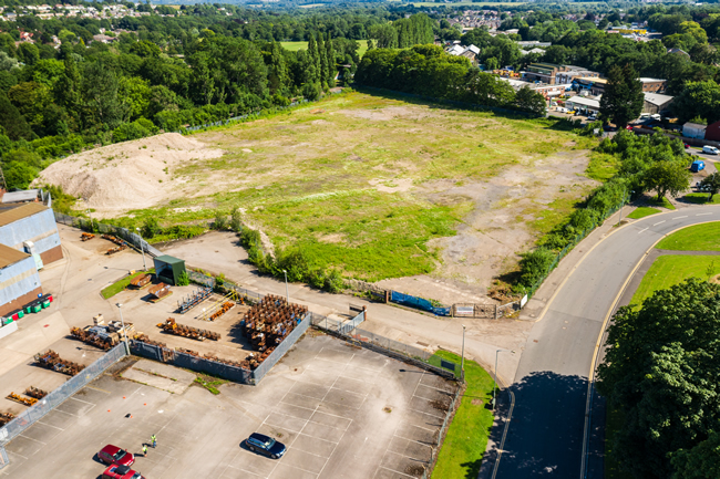 Land development plot aerial Land development plot aerial photography