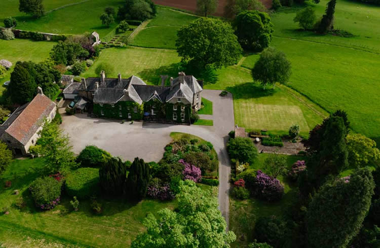 aerial mansion overview